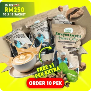 10 Free 1 Pek Kopi Sacha Inchi